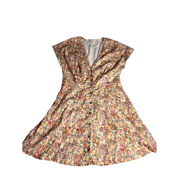 Marine Layer Womens Camila Mini Dress Superbloom Size Large - Picture 2 of 9